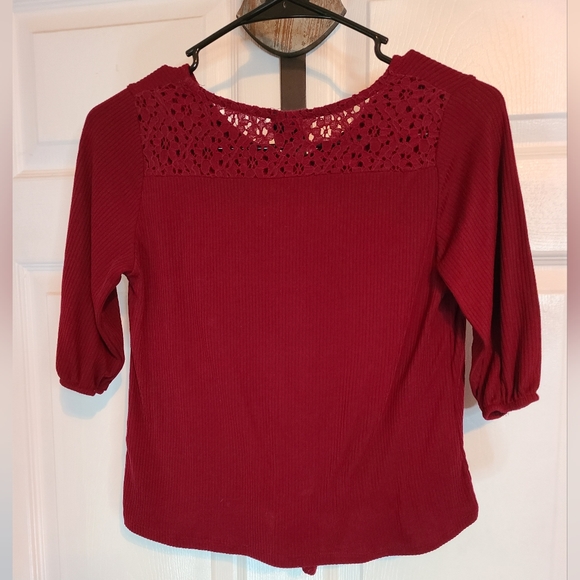 Ransom Woman's Quarter Sleeve Blouse, Size: Large Color: Red - Picture 11 of 14